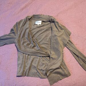 Vigoss Charcoal Drape Cardigan